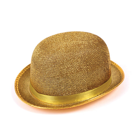 Bowler Hat - Lurex - Gold