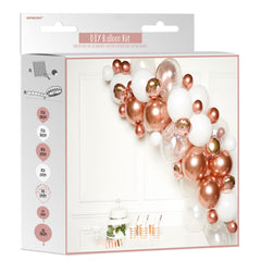 DIY Garland/Arch Kit - Latex Balloons - Rose Gold/White