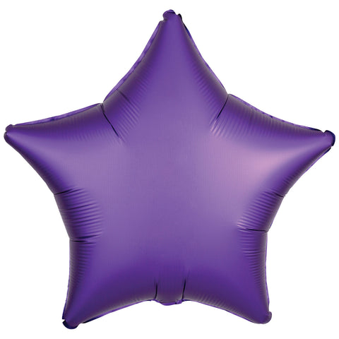 Foil Balloon - Solid Colour - Star - Silk Lustre - Purple