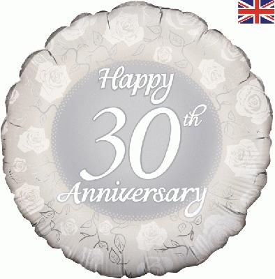 Foil Balloon - 18" - 30th Anniversary
