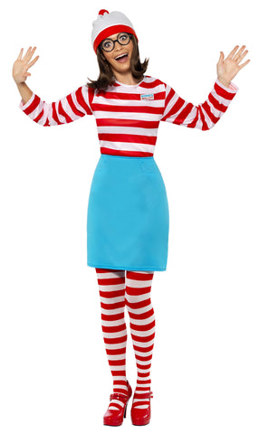 Where's Wally Wenda Costume - Adult