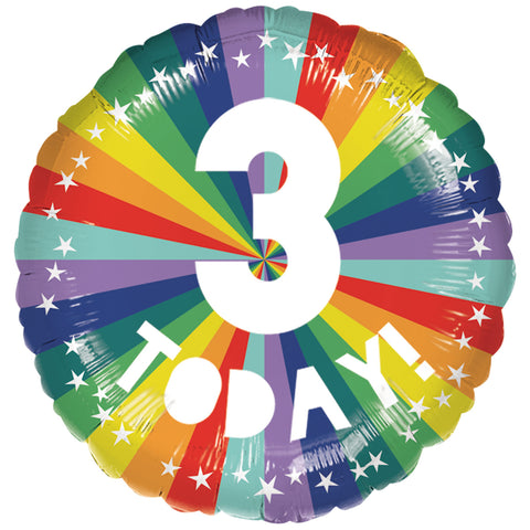 Foil Balloon - 17" - 3 Today!