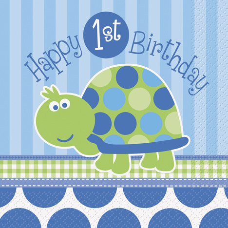 First Birthday Turtle - Napkins
