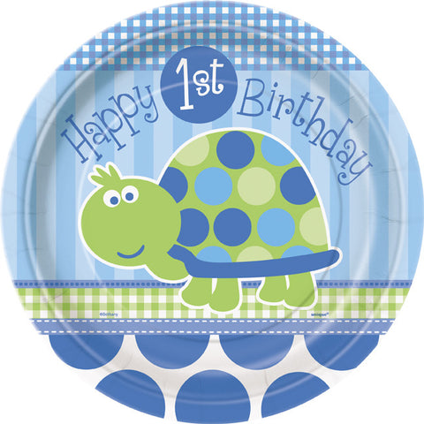 First Birthday Turtle - Plates 9"