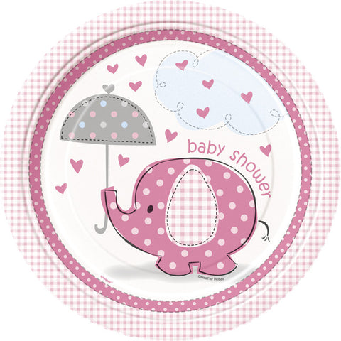 Baby Shower - Umbrellaphants - Plates