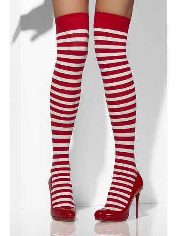 Hold Ups - Striped - Red/White