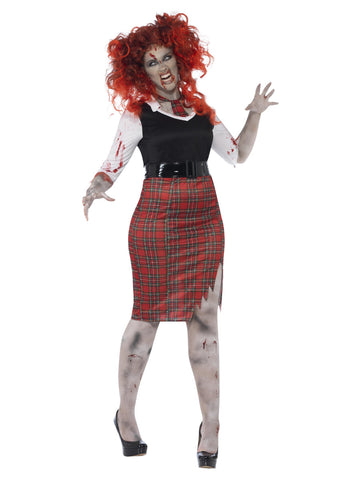 Curves Zombie School Girl Costume