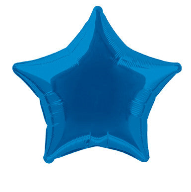 Foil Balloon - Solid Colour - Star - Metallic - Blue