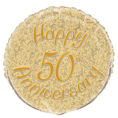 Foil Balloon - 18" - 50th Anniversary