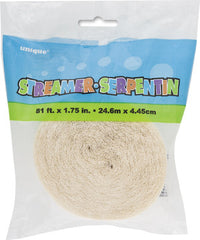 Crepe Streamer - White