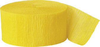Crepe Streamer - Yellow
