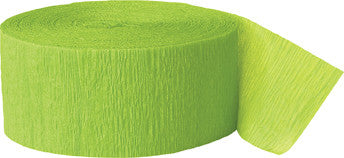 Crepe Streamer - Lime Green
