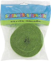 Crepe Streamer - Lime Green