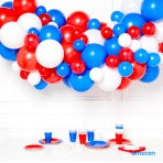 diy-garland-arch-kit-latex-balloons-Red, White Blue