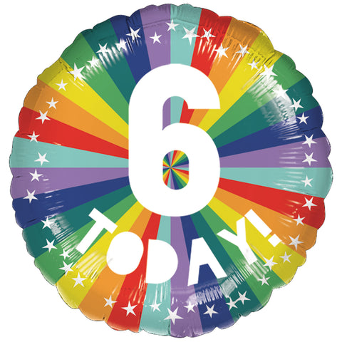 Foil Balloon - 17" - 6 Today!