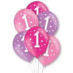 latex-balloons-1st-birthday-pink