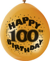 Latex Balloons - Birthday - Age 100