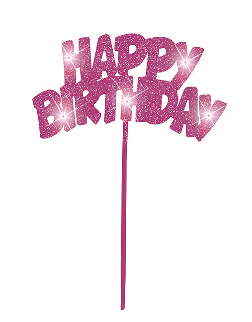 Cake Topper - Birthday - Pink