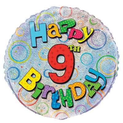 Foil Balloon - 18" - Age 9