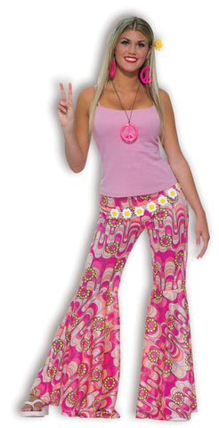 Trousers - Flower Power Bell Bottom