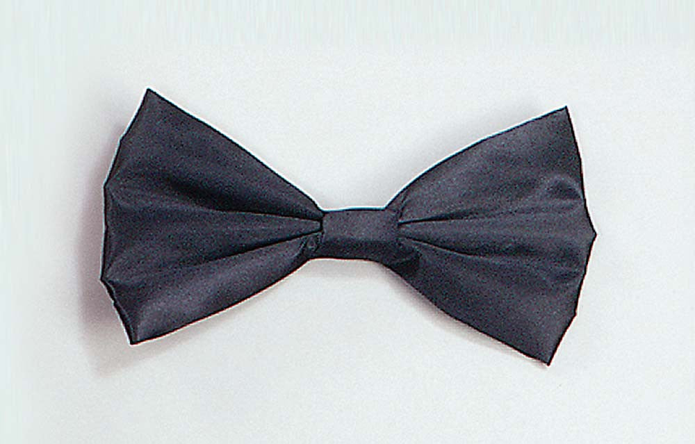 Bow Tie - Satin - Black/White/Red