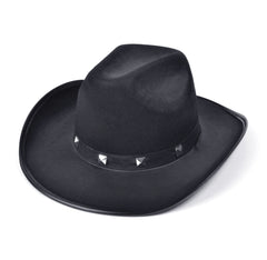 Cowboy Hat - Studded- Brown/Black/White