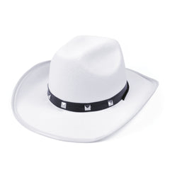 Cowboy Hat - Studded- Brown/Black/White