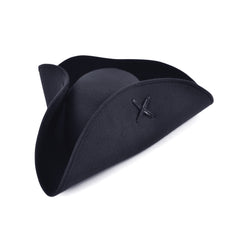 Pirate Tricorn Hat - Brown/Black