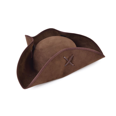 Pirate Tricorn Hat - Brown/Black
