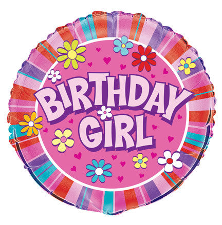 Foil Balloon - 18" - Birthday Girl