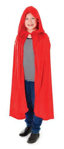 Cape - Hooded - Velvet Black/Red - Childs