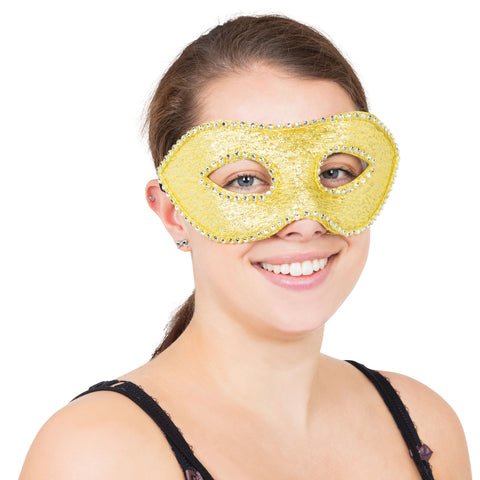 Eyemask - Gold with Diamond Jewels