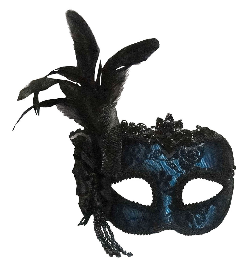 Eyemask - Lace - Blue/Black