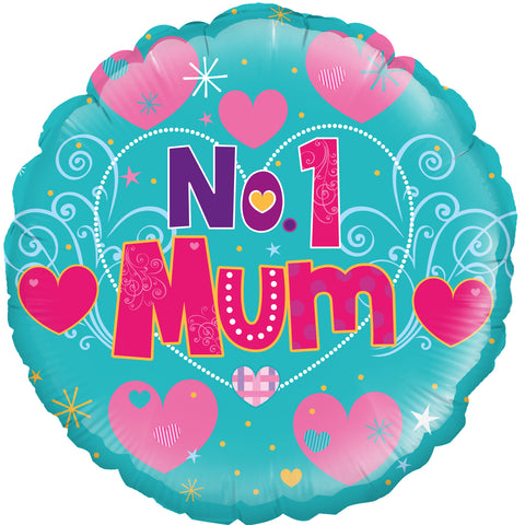Foil Balloon - 18" - No.1 Mum