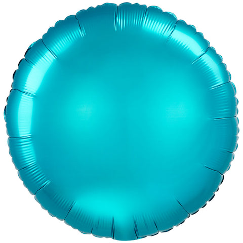 Foil Balloon - Solid Colour - Round - Satin Luxe - Aqua