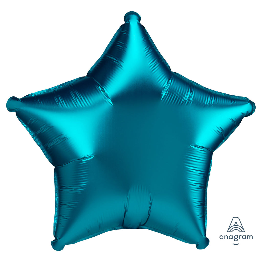 Foil Balloon - Solid Colour - Star - Satin Luxe - Aqua