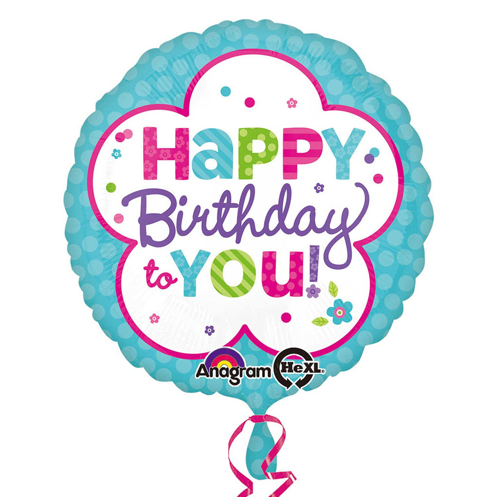 Foil balloon - 17" - Birthday