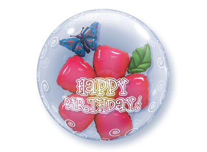 Bubble Balloon - Double - Birthday Flower