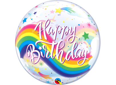 Bubble Balloon - Single - Birthday Rainbow Unicorn
