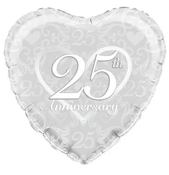 Foil Balloon - 18" - 25th Anniversary