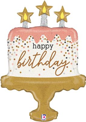 Foil Balloon - Supershape - Birthday Cake