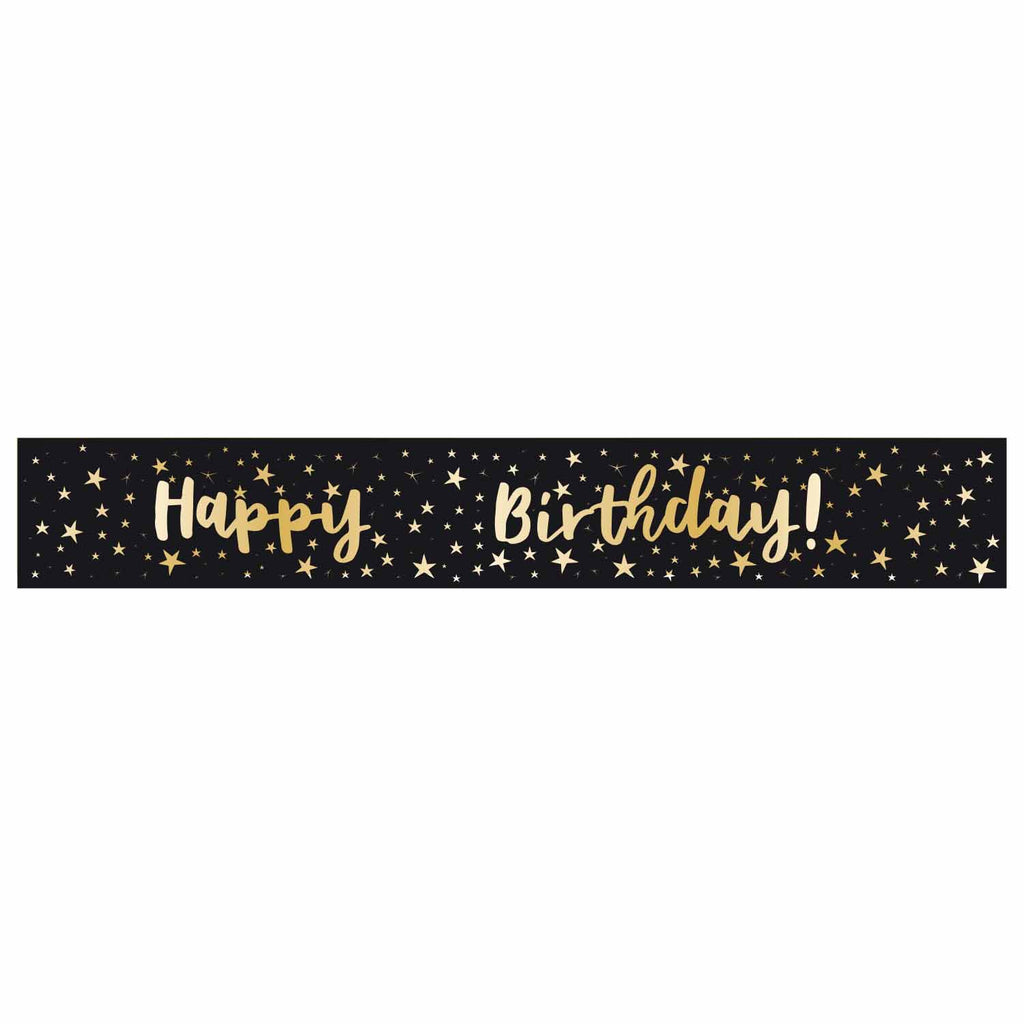 Banner - Birthday - Add an Age - Black/Gold