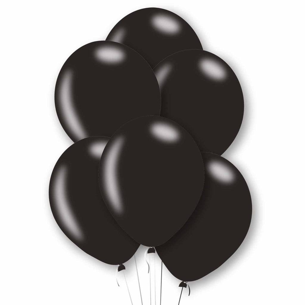 Latex Balloons - Pearlised - Black