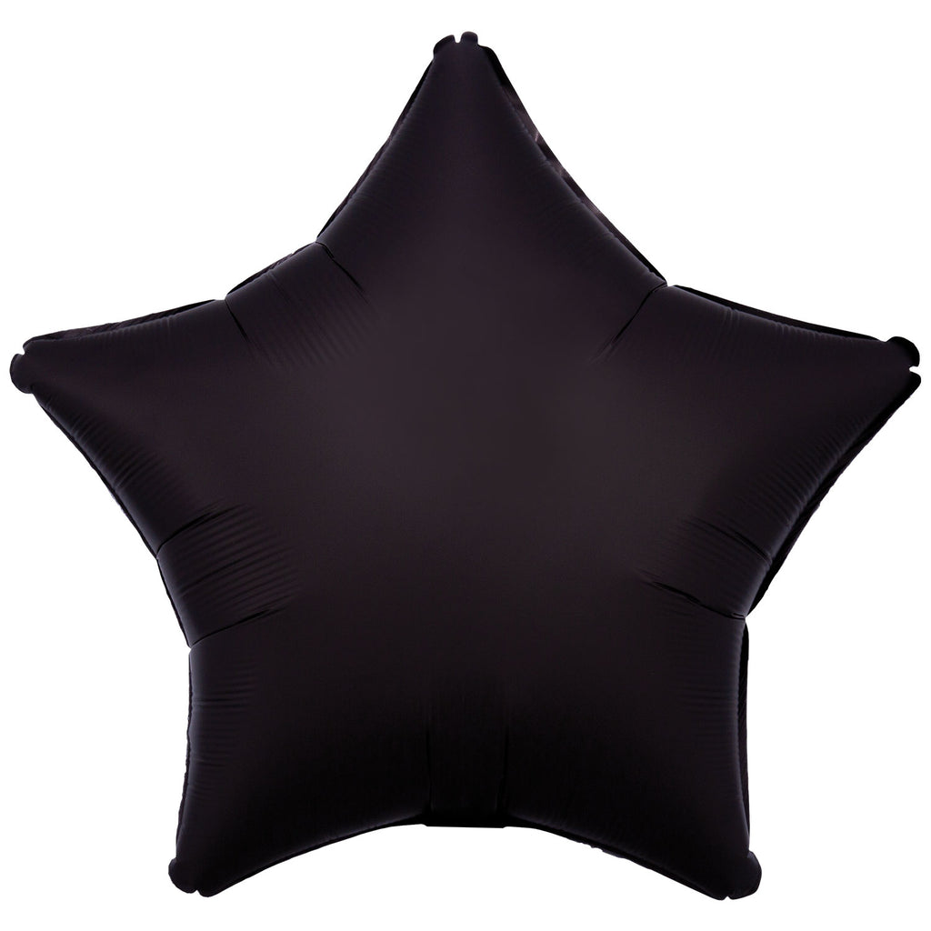 Foil Balloon - Solid Colour - Star - Silk Lustre - Black