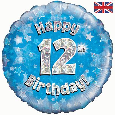 Foil Balloon - 18" - Age 12 - Blue