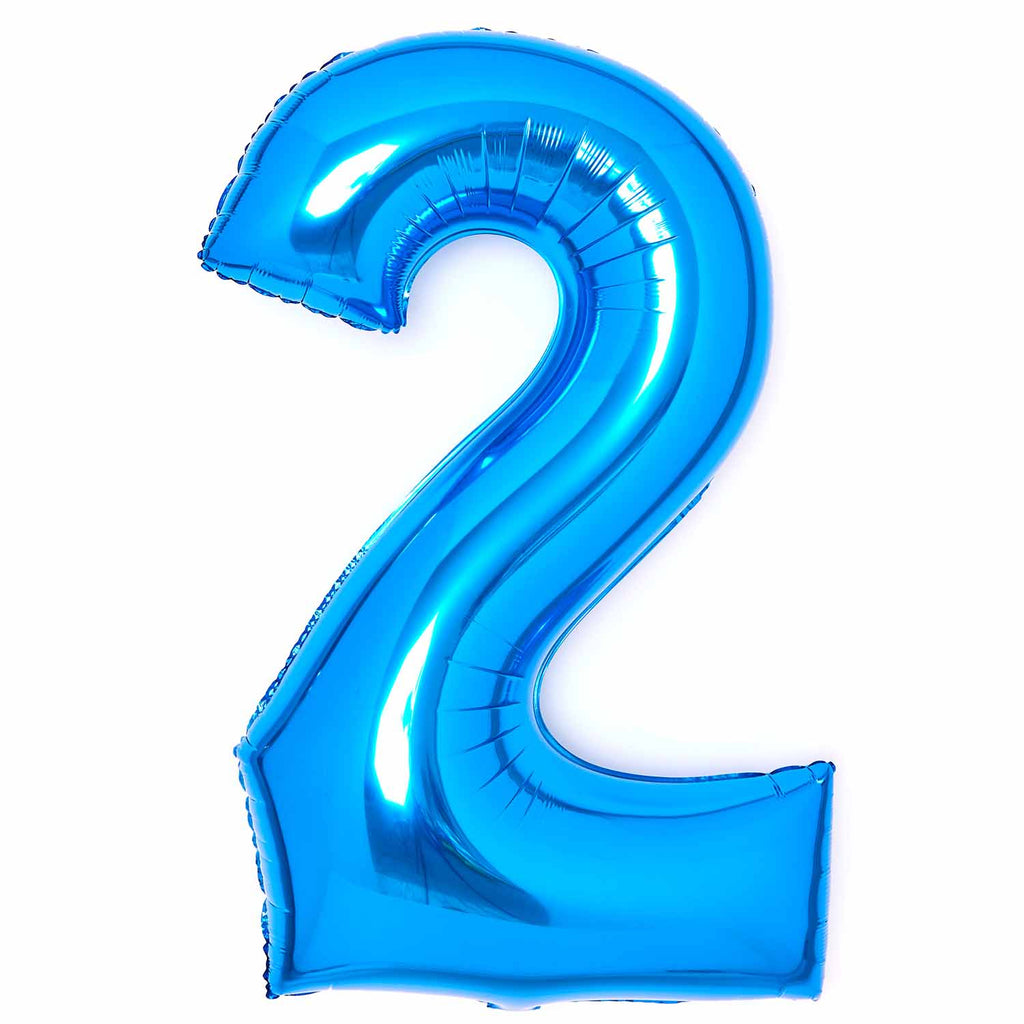 SuperShape Foil Balloon   Number 2 - Blue