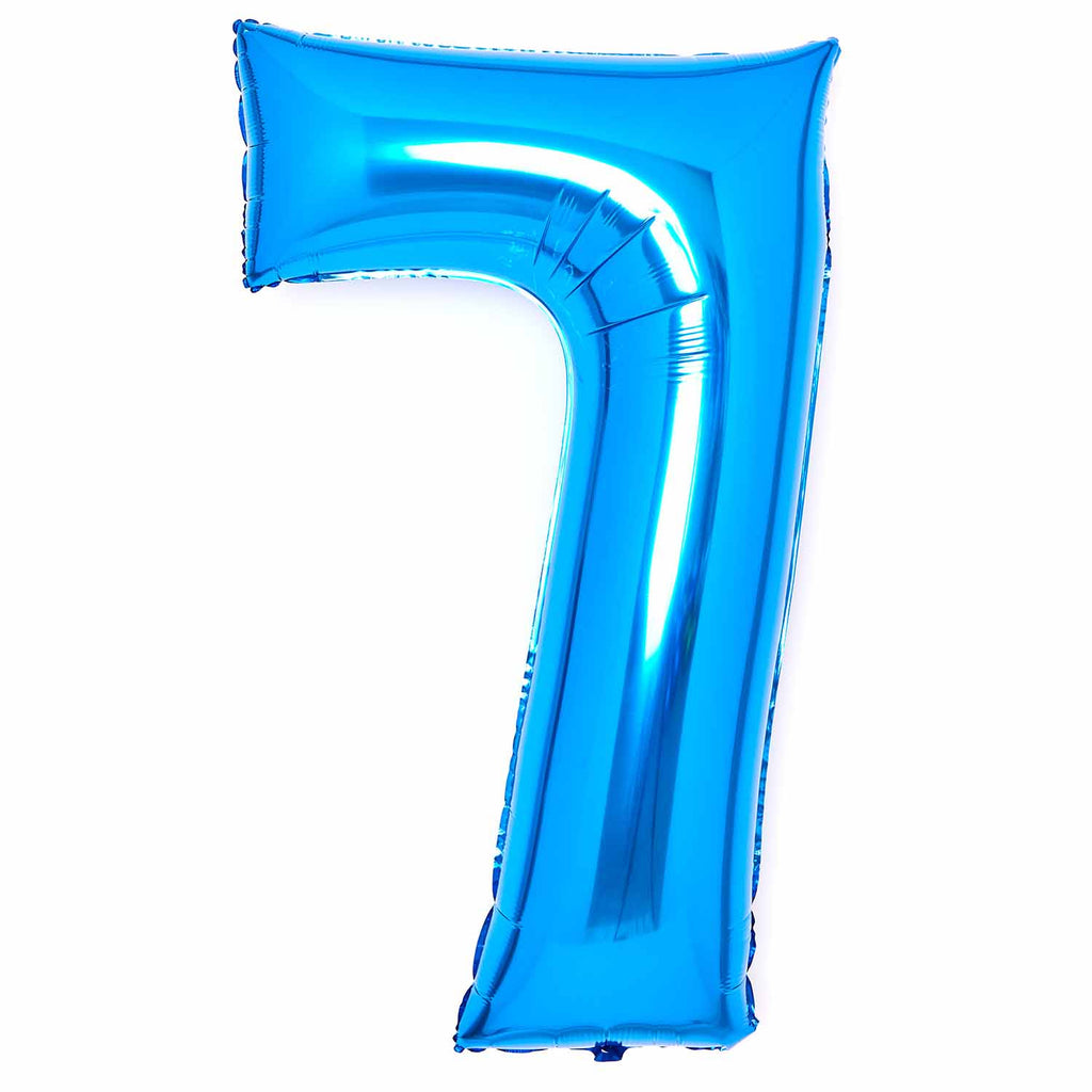 SuperShape Foil Balloon   Number 7 - Blue