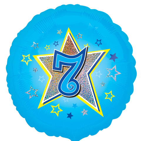 Foil Balloon - 18" - Age 7 - Blue
