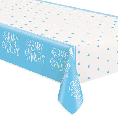 Baby Shower - Blue Hearts - Tablecover