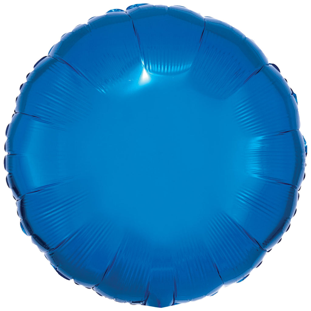 Foil Balloon - Solid Colour - Round - Metallic - Blue